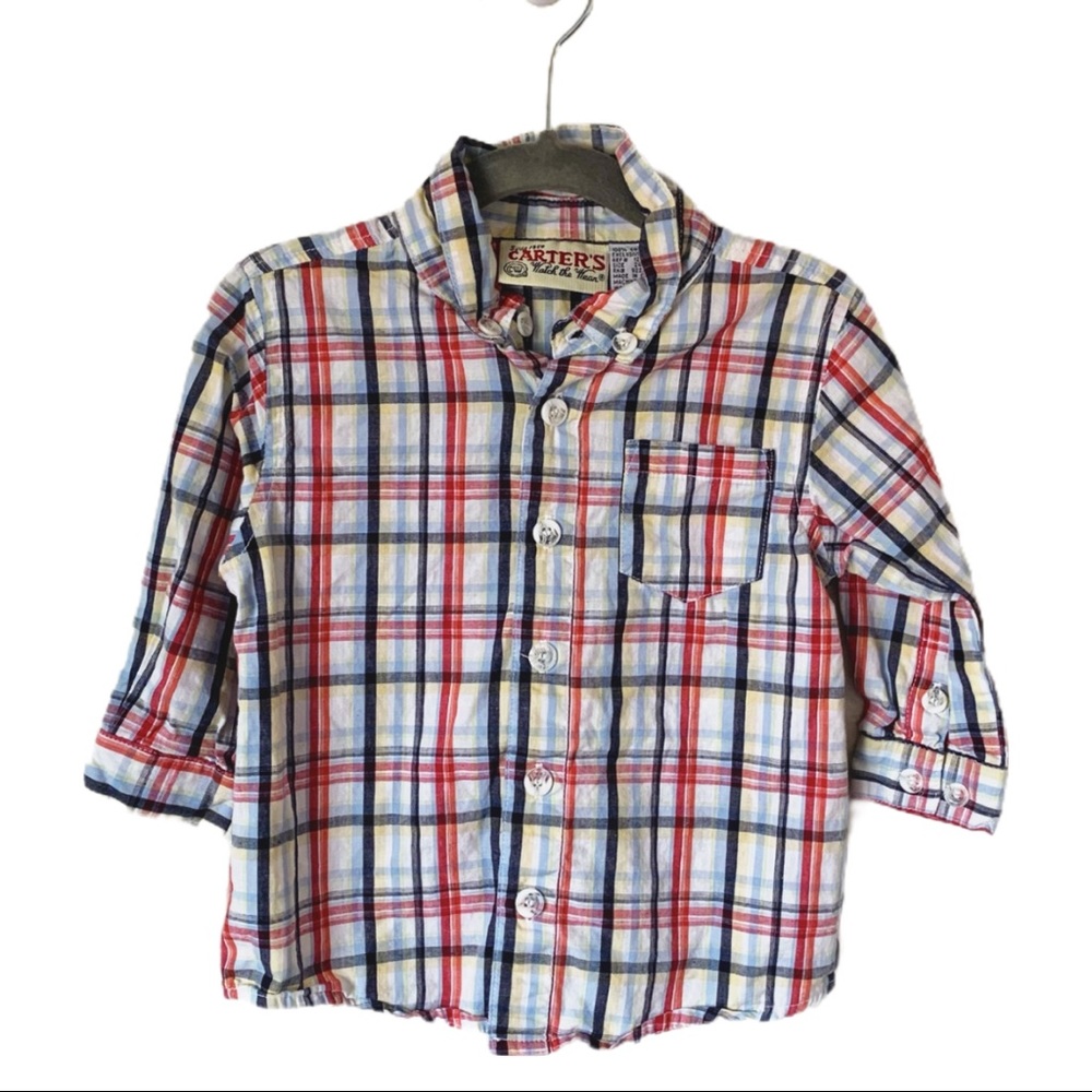 Carters 'Watch the Wear' L/S Button Down- 24 MTHS